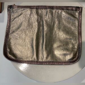 Shawn Burke limited edition rose gold metallic leather clutch